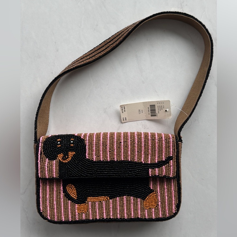 Anthropologie Fiona Beaded Bag Dachshund - Picture 4 of 5